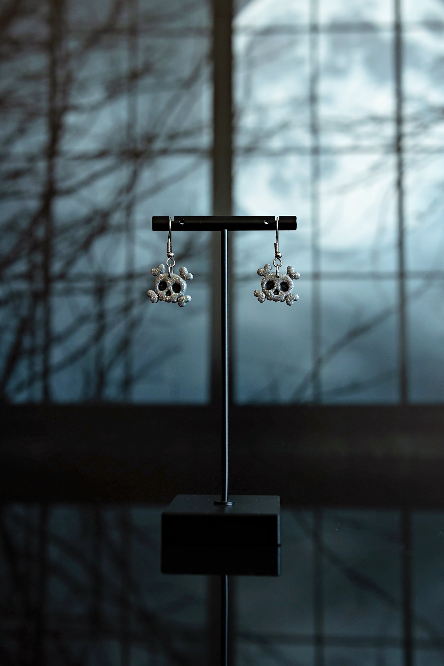 Sparkly Skull and Crossbones Dangles
