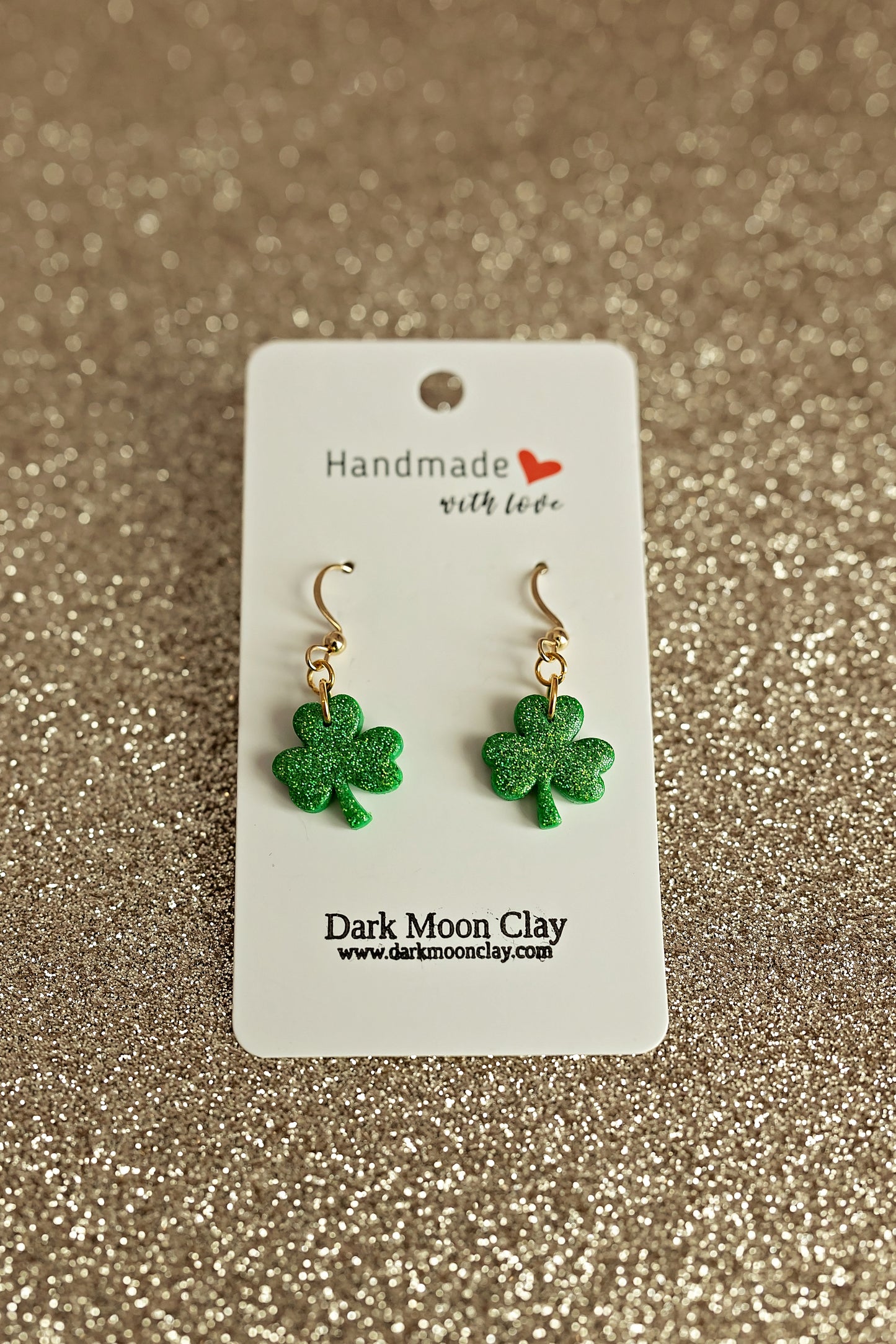 Sparkly Three-Leaf Clovers