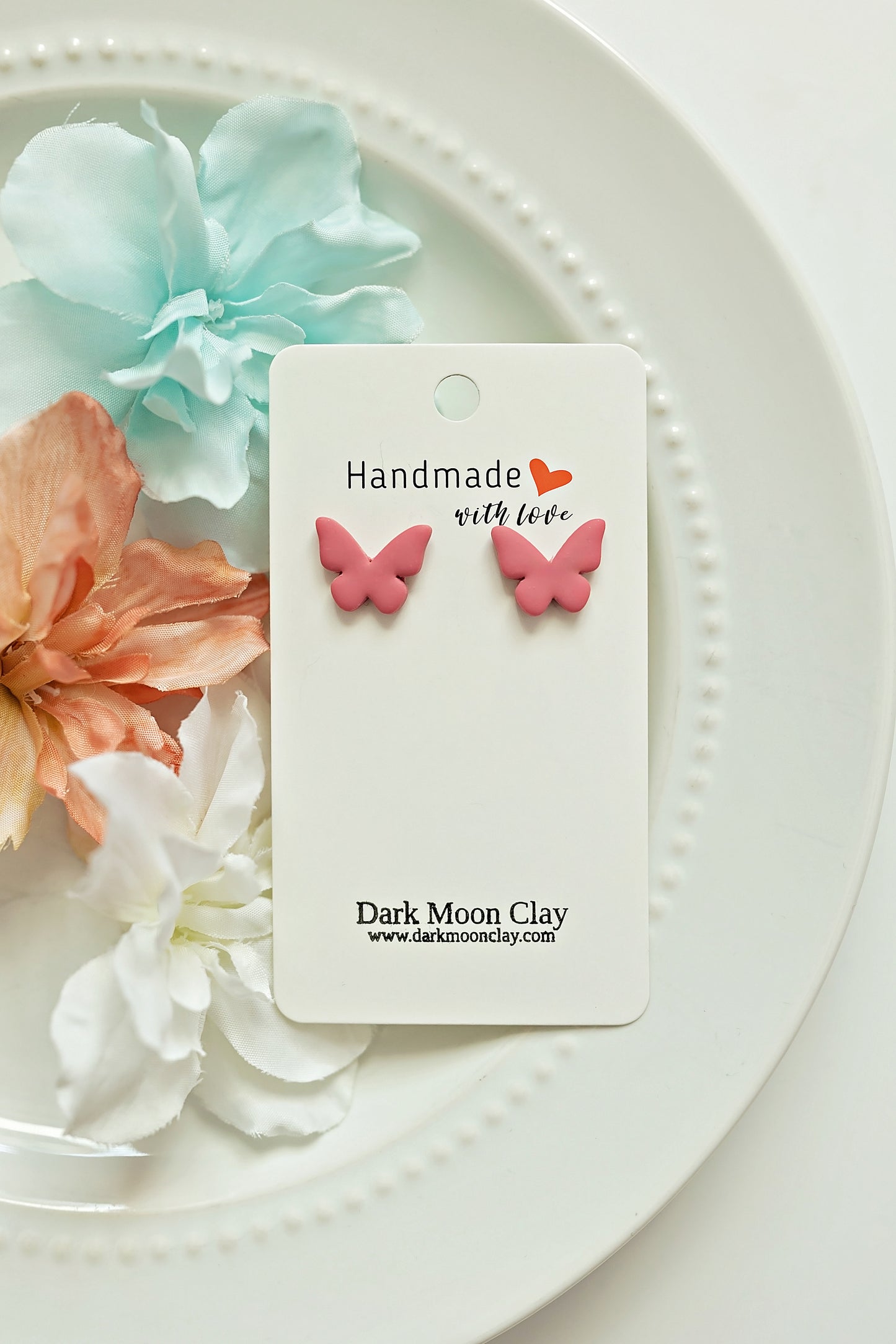 Butterfly Studs - Pink