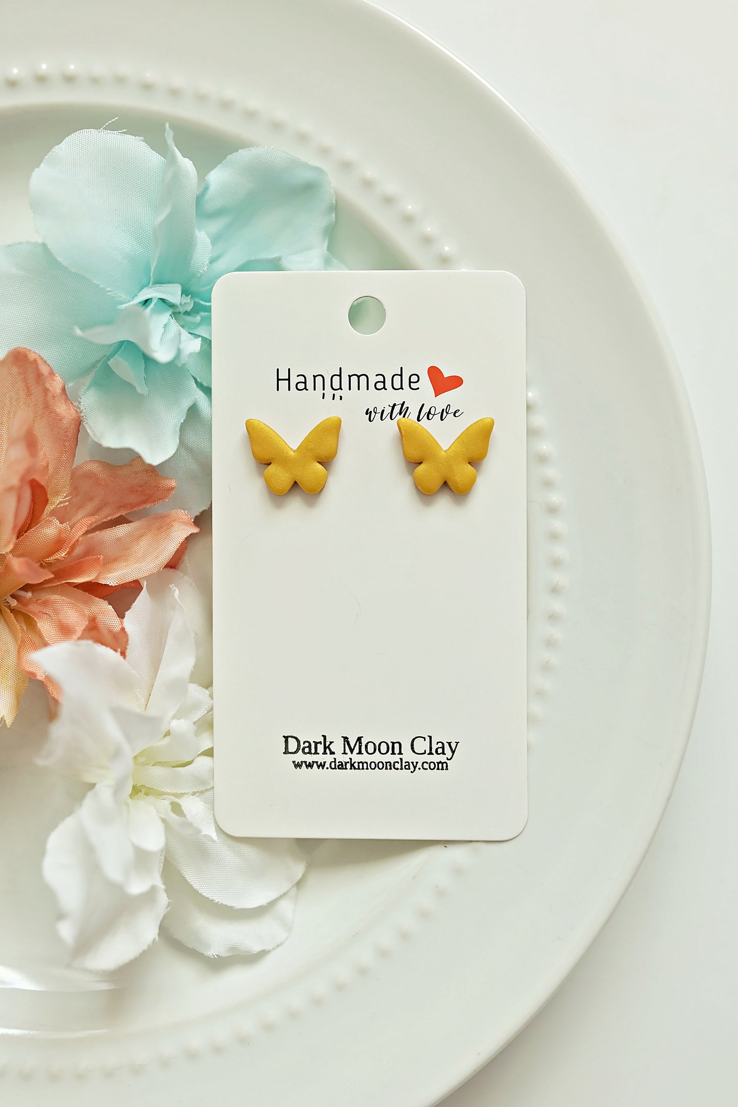 Butterfly Studs - Golden Yellow