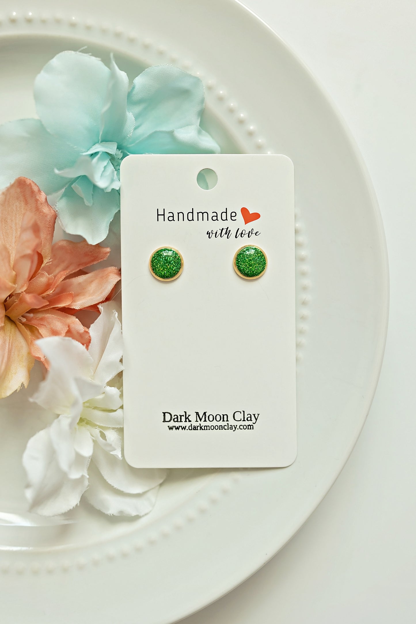Sparkly Studs - Green