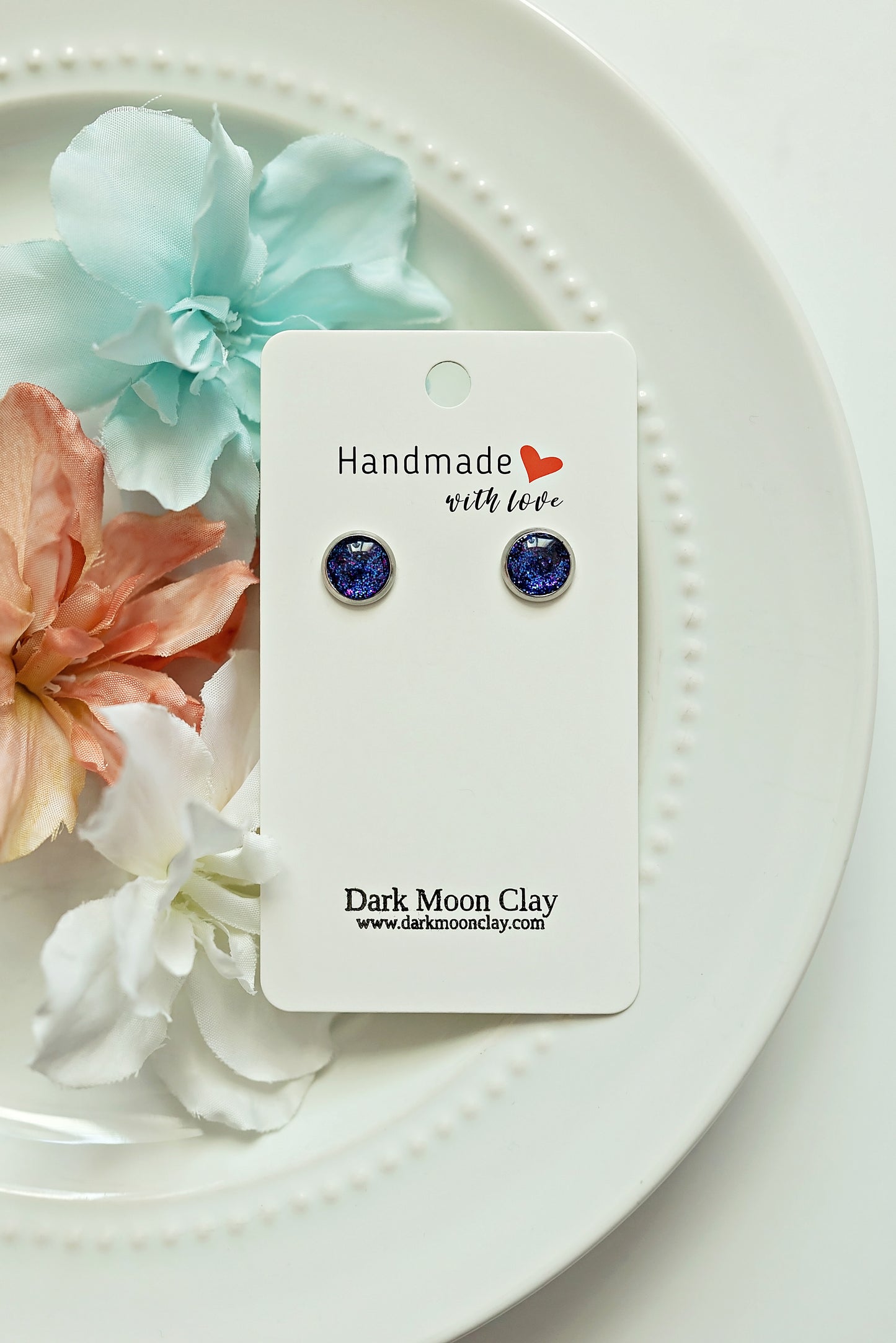 Sparkly Studs - Indigo Purple