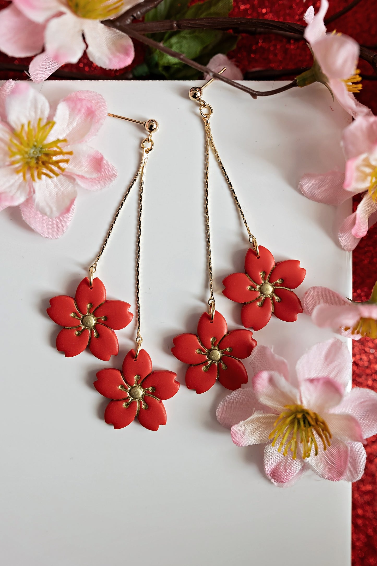 Red Cherry Blossoms