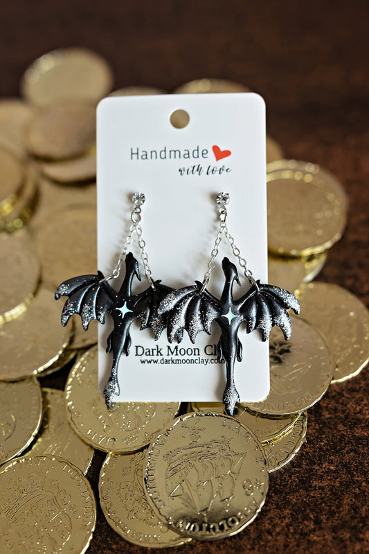 Sparkly Black Dragons