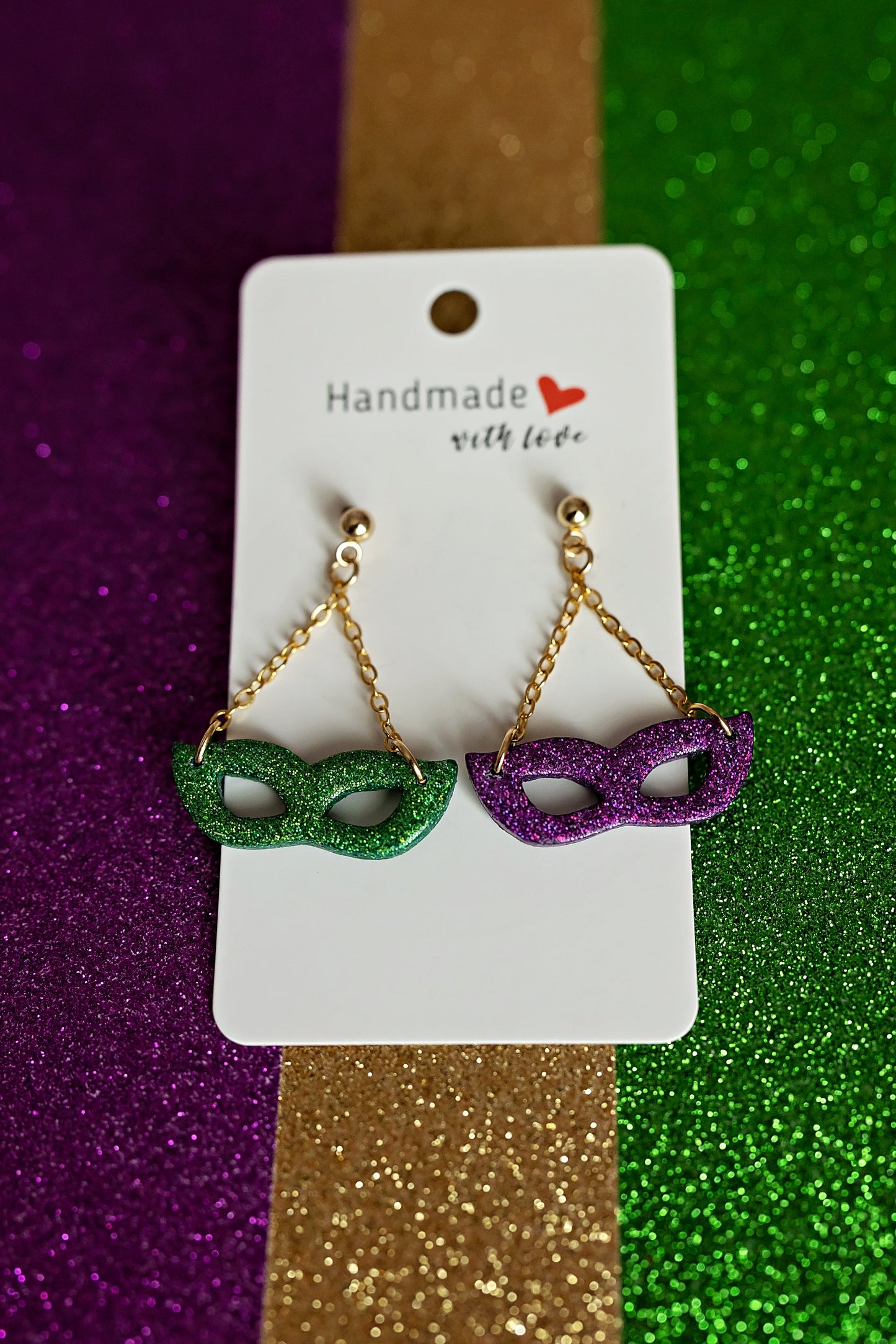 Purple and Green Masks