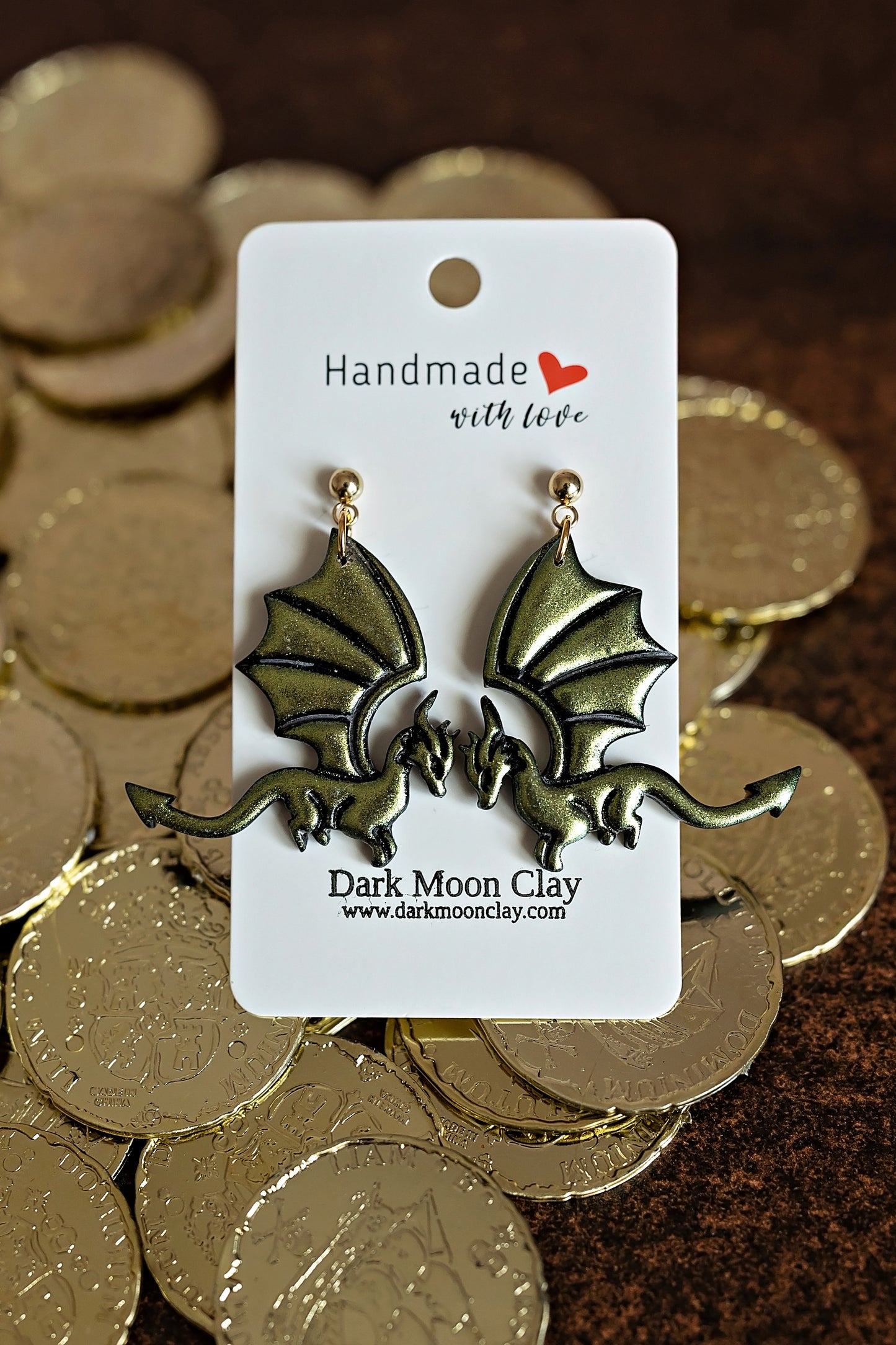 Greenish Gold Metallic Dragons