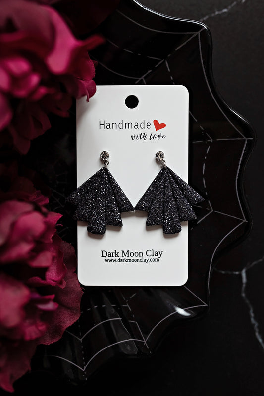Sparkly Black Elegant Fan