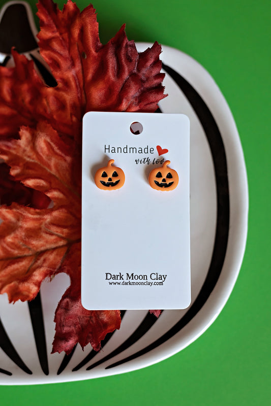 Small Jack-o-lantern Studs