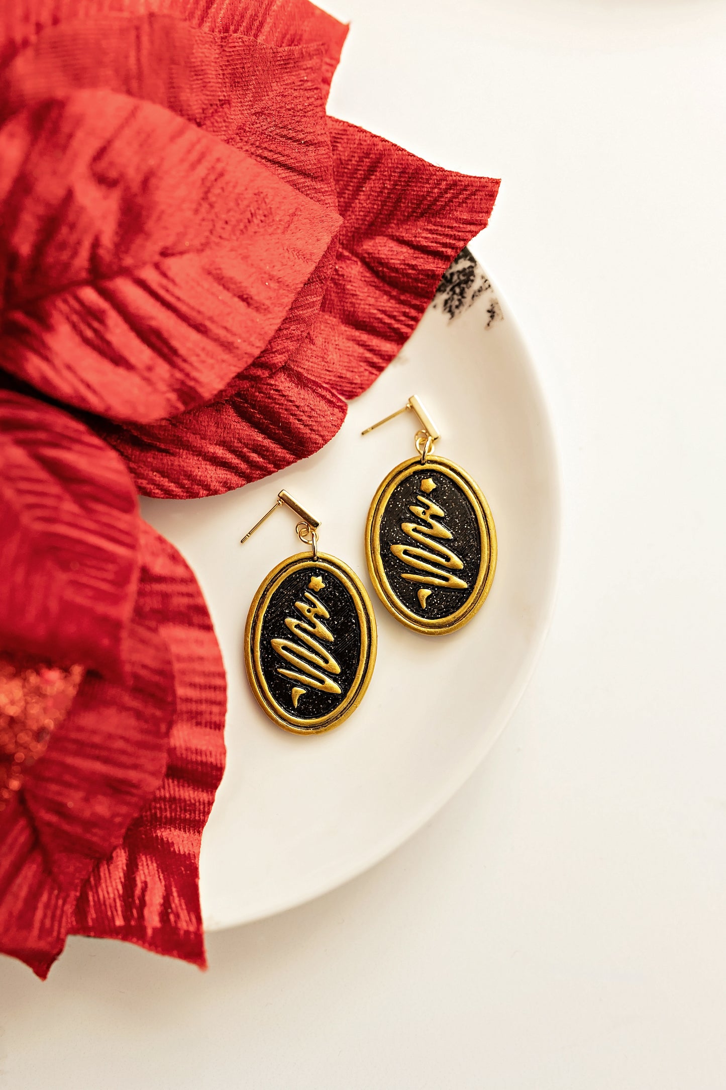 Gold and Black Framed Christmas Trees