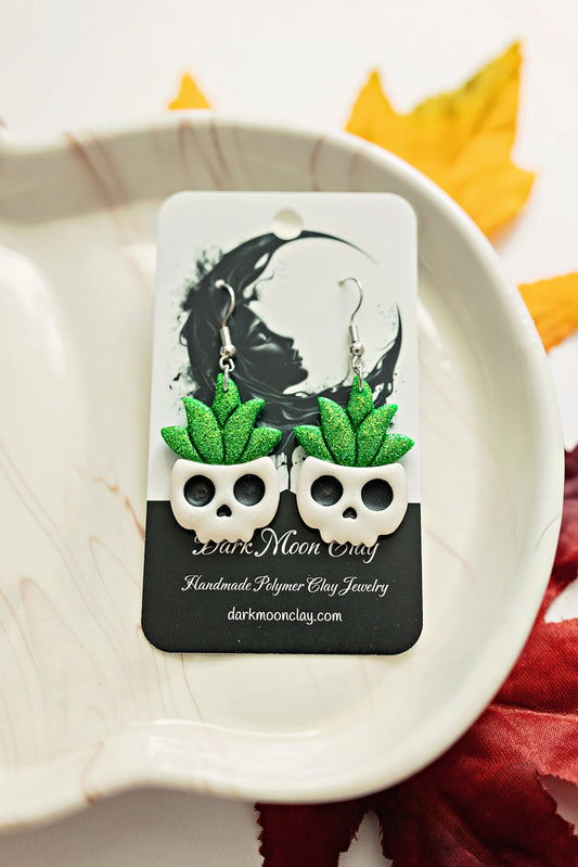 Sparkly Skull Planters