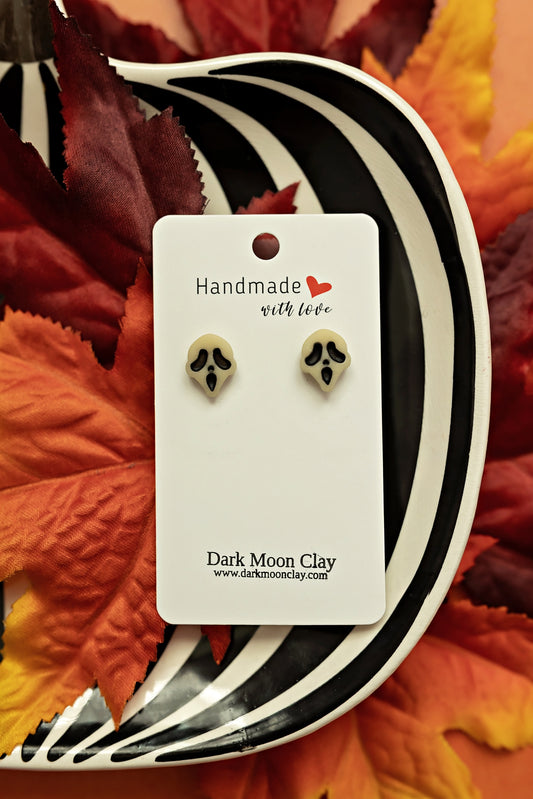 Glow in the Dark Ghostface Studs
