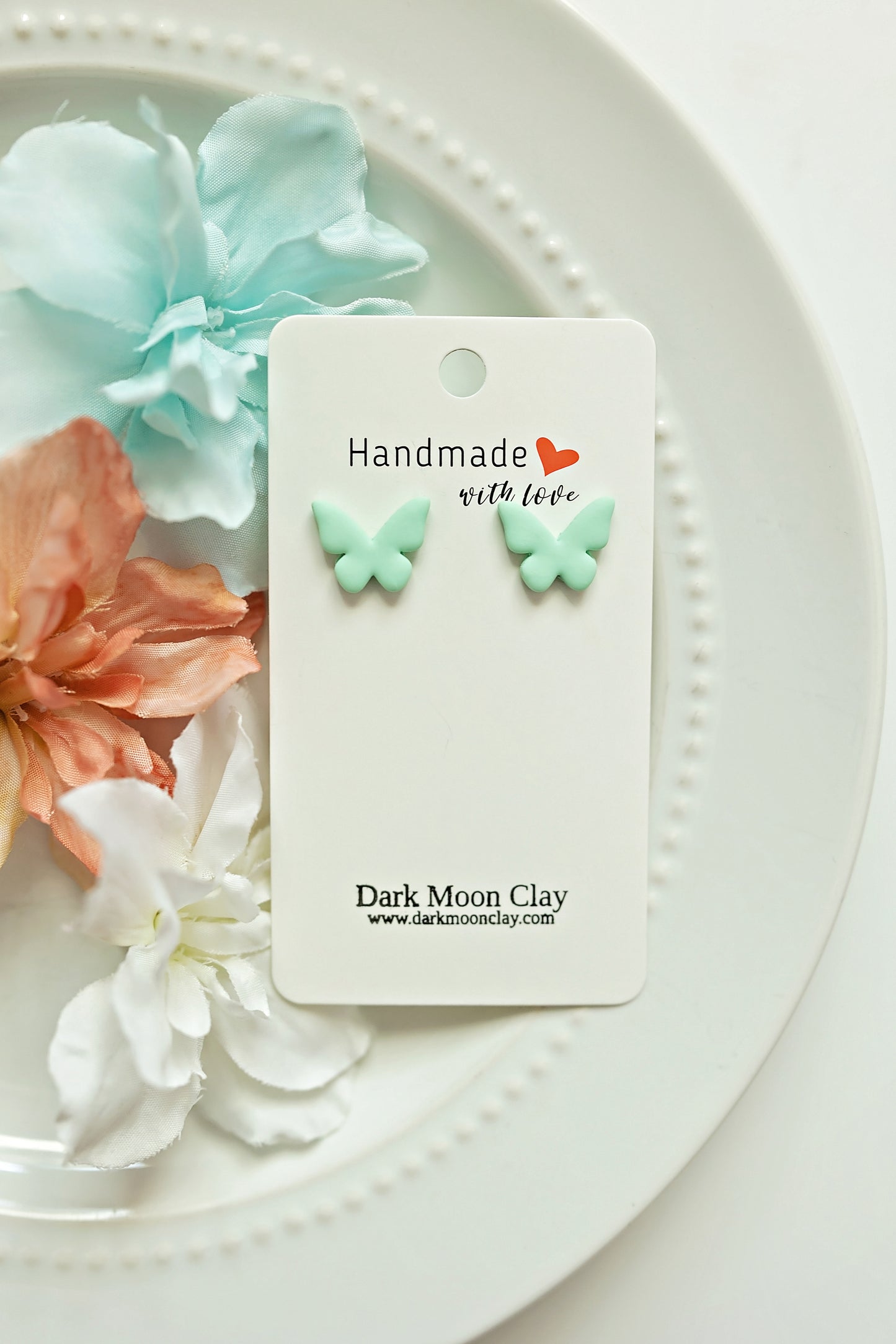 Butterfly Studs - Mint Green