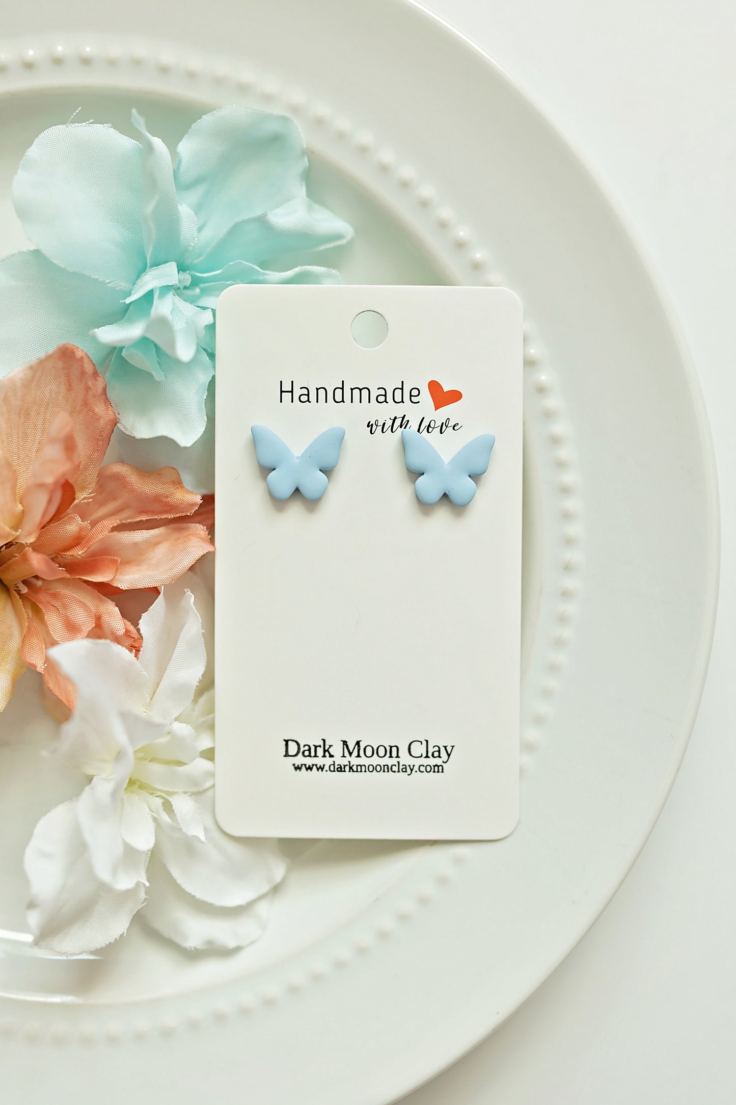 Butterfly Studs - Light Blue