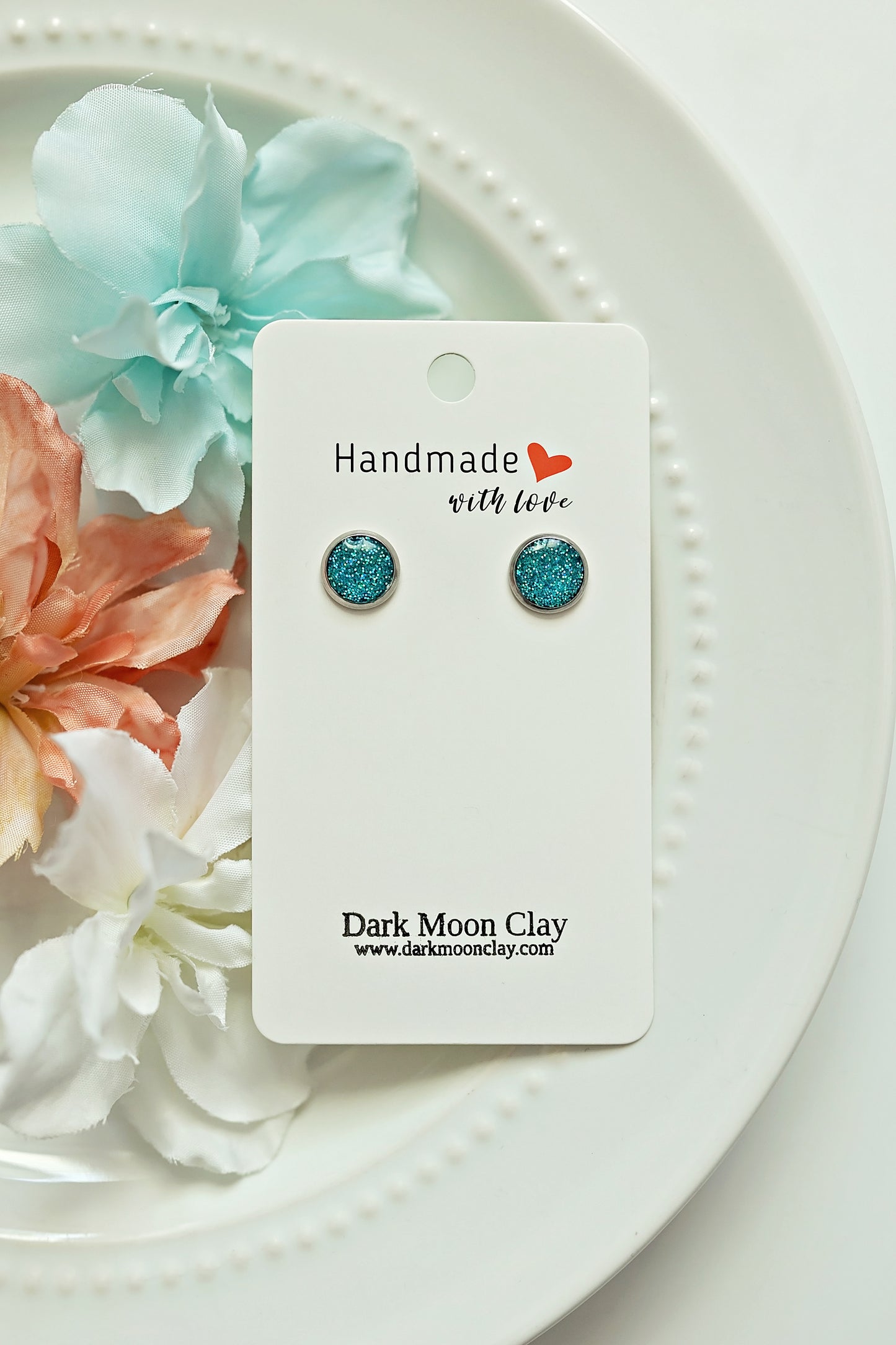 Sparkly Studs - Teal
