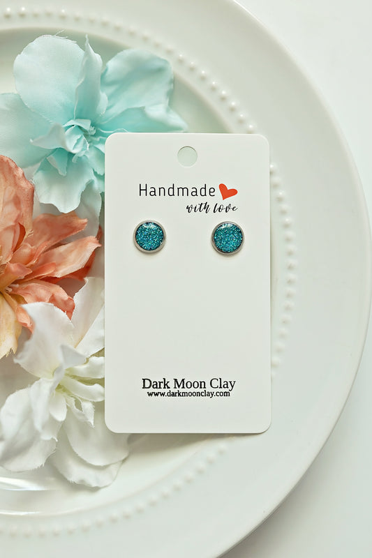 Sparkly Studs - Teal