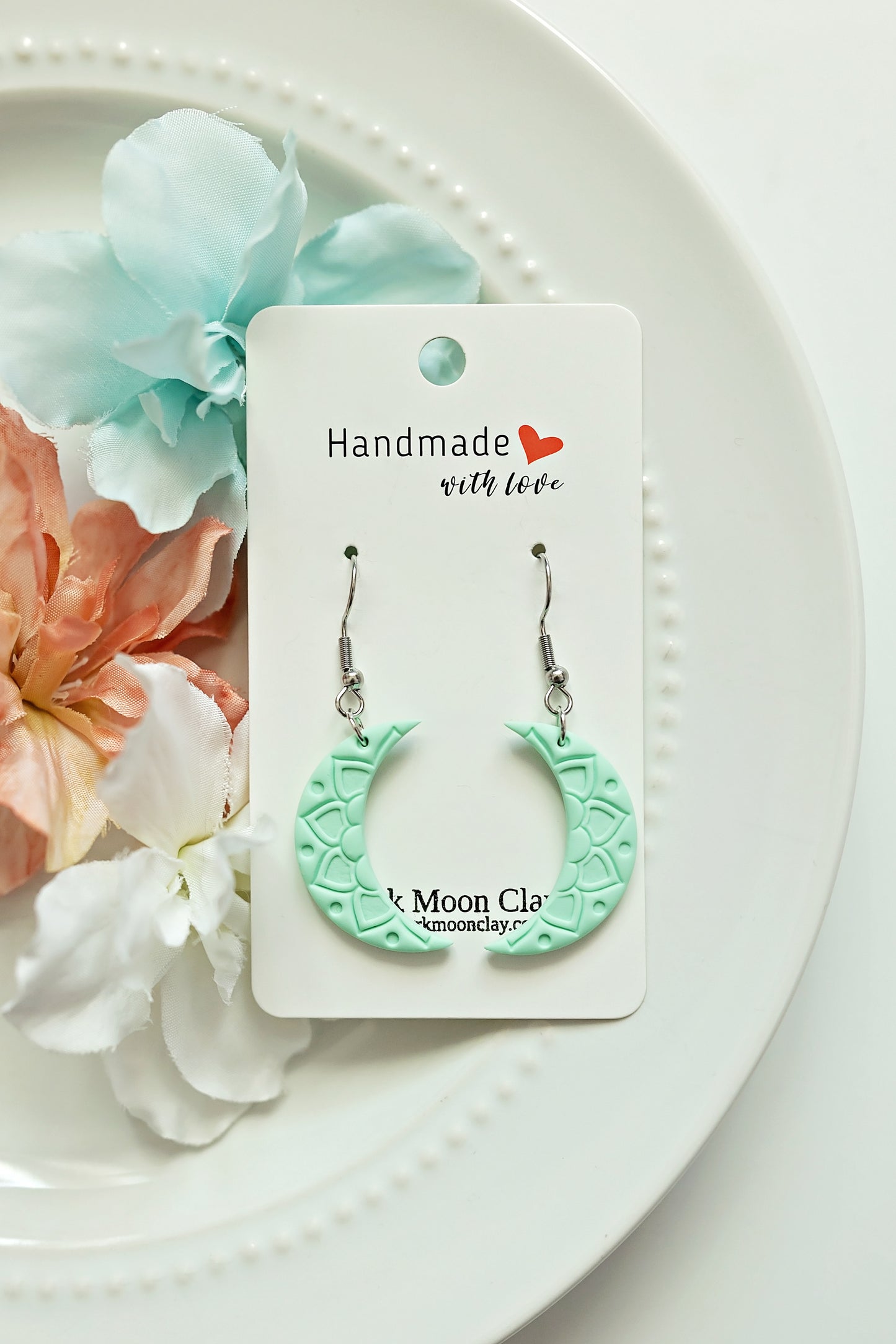 Mint Mandala Crescent Moon